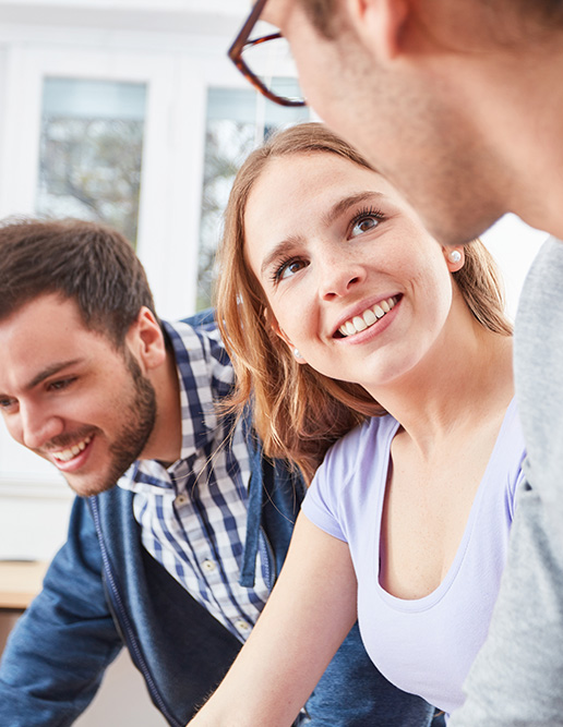 Junge Leute in der Ausbildung